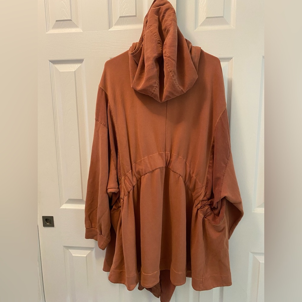 Free People Rust Open-Front Hooded Utility Jacket - Picture 6 of 15